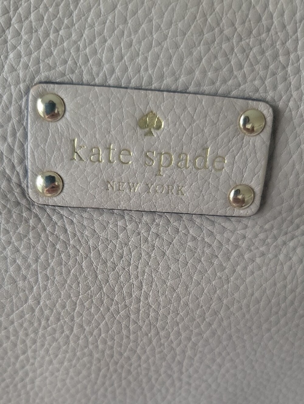 Kate Spade Stevie Berkshire Road Pebbled Leather Satchel Bag in Light Beige - Picture 2 of 8
